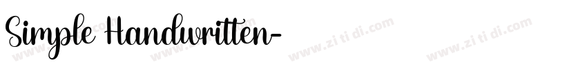 Simple Handwritten字体转换